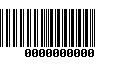 Código de Barras 0000000000