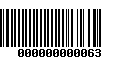 Código de Barras 000000000063