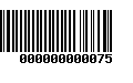 Código de Barras 000000000075