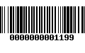 Código de Barras 0000000001199