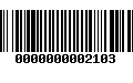 Código de Barras 0000000002103