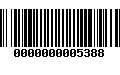 Código de Barras 0000000005388