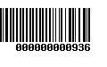 Código de Barras 000000000936