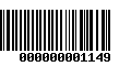 Código de Barras 000000001149