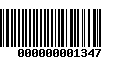 Código de Barras 000000001347