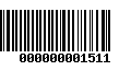 Código de Barras 000000001511