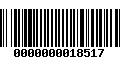 Código de Barras 0000000018517