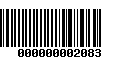 Código de Barras 000000002083