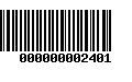 Código de Barras 000000002401