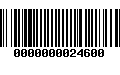 Código de Barras 0000000024600