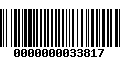 Código de Barras 0000000033817