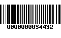 Código de Barras 0000000034432