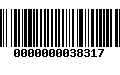 Código de Barras 0000000038317