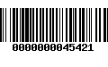 Código de Barras 0000000045421