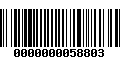 Código de Barras 0000000058803