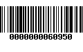 Código de Barras 0000000060950