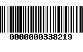 Código de Barras 0000000338219