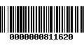 Código de Barras 0000000811620