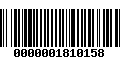 Código de Barras 0000001810158