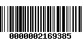 Código de Barras 0000002169385