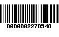 Código de Barras 0000002270548