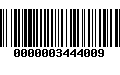 Código de Barras 0000003444009