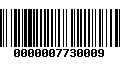 Código de Barras 0000007730009