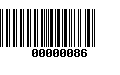 Código de Barras 00000086