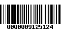 Código de Barras 0000009125124