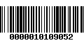 Código de Barras 0000010109052