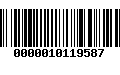 Código de Barras 0000010119587