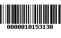 Código de Barras 0000010153130