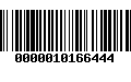 Código de Barras 0000010166444