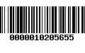 Código de Barras 0000010205655