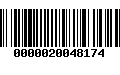 Código de Barras 0000020048174