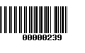 Código de Barras 00000239