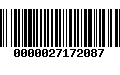 Código de Barras 0000027172087