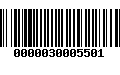 Código de Barras 0000030005501