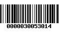 Código de Barras 0000030053014