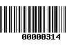 Código de Barras 00000314