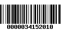 Código de Barras 0000034152010