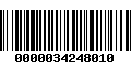 Código de Barras 0000034248010