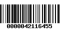 Código de Barras 0000042116455