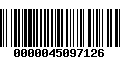 Código de Barras 0000045097126