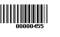 Código de Barras 00000455