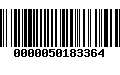 Código de Barras 0000050183364