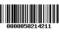 Código de Barras 0000050214211