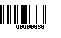 Código de Barras 00000636