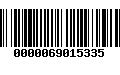 Código de Barras 0000069015335