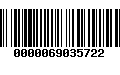 Código de Barras 0000069035722